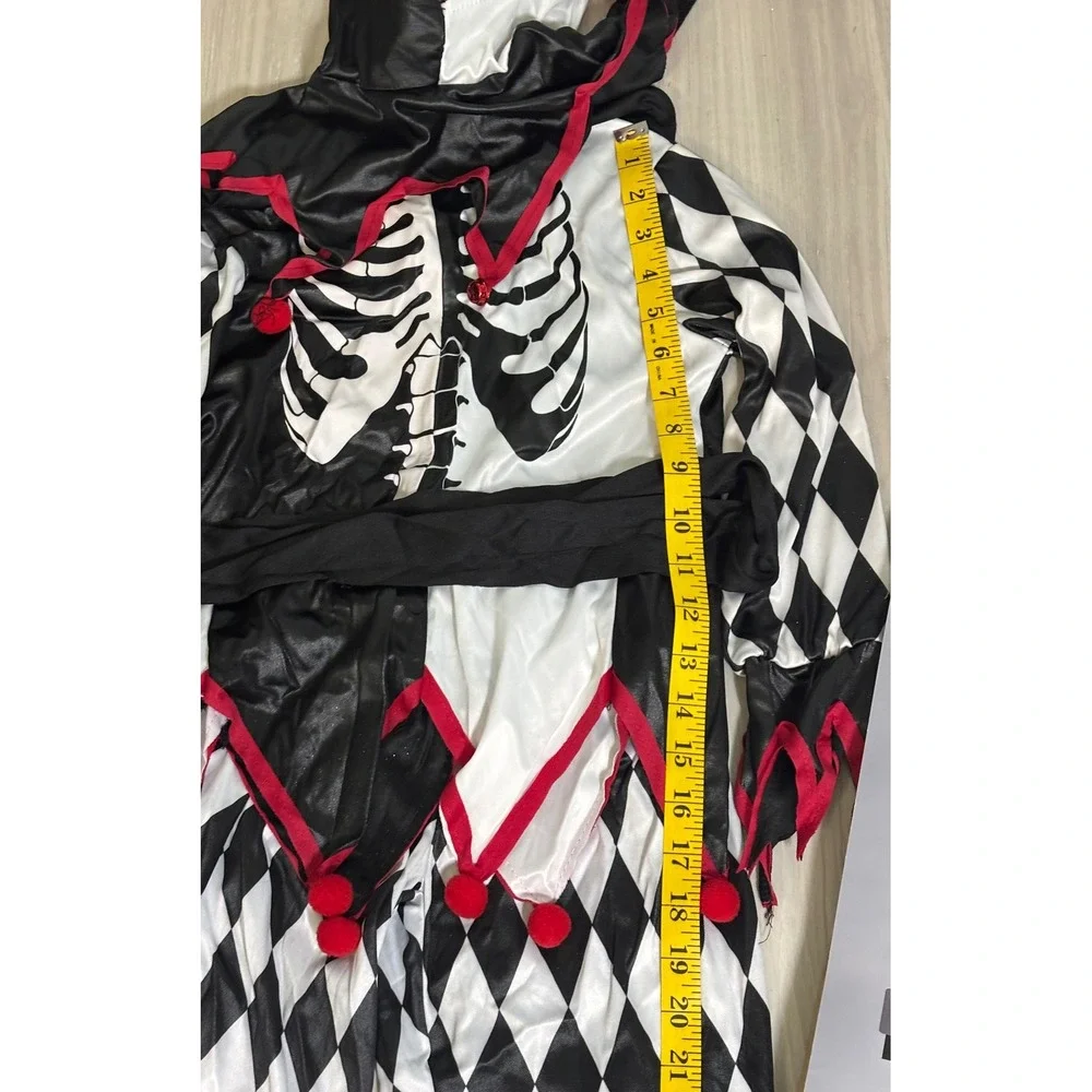 Sinister Jester Halloween Costume Boys Size Small 4-6 Harlequin 5 Piece Party